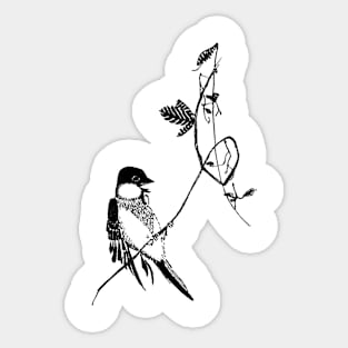 Vintage Sparrow Sticker